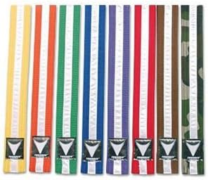 ProForce Thunder White Stripe Double Wrap Karate Belts - Orange - Size 2