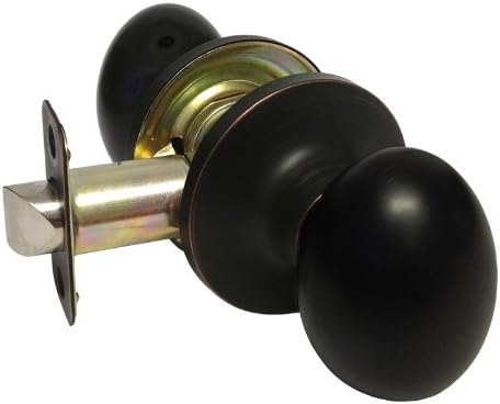 Dark Oil Rubbed Bronze Passage Hall Closet Door Oval Egg Style Knob Handle 6093DBR
