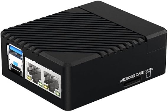 Mini Dual Gigabit Ethernet Base Board/Mini-Computer Kit Designed for Raspbery Pi Compute Module 5 (NOT Included), for All Variants of CM5, with Metal Case and Power Supply (CM5-DUAL-ETH-MINI-BOX)