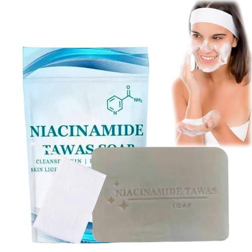 Naicinamide Tawas Soap,Tawas Niacinamide Soap,Niacinamide Soap for Face and Body,Deep Cleans Skin,Moisturizing Bath Bar Soap Nourishes Your Skin 1PC
