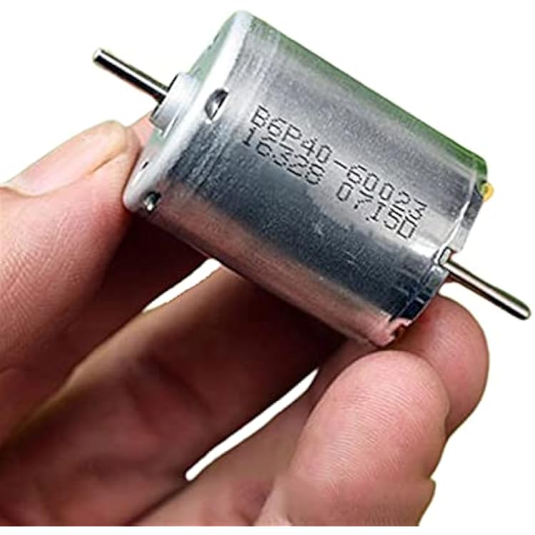 GTPBAO Power Science 370-16328 Micro Motor, DC 6V-12V 3100-6300rpm, Dual Output Shaft DC Motor, Carbon Brush Large Torque Long Life Engine Projects
