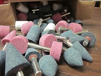 50pc GIT INDUSTRIAL TOOL MOUNTED GRINDING STONE ASSORTMENT BITS 1/4" DRILL MSA50