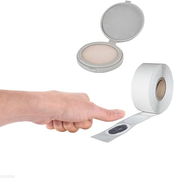 BankSupplies Inkless Fingerprint Kit 500 Labels with Inkless Pad Clean Fingerprint Kit