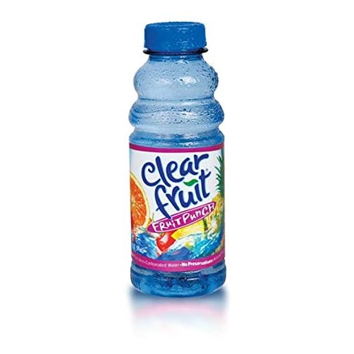 12 Pack Clear Fruit Water 20 Ounce Bottles Non Carbonated Water Beverage Fruit Punch
