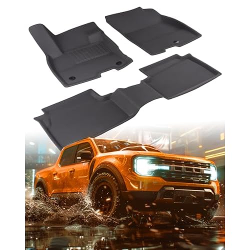 Drcarnow for Ford Maverick Hybrid Floor Mats 2025 2024 2023 2022, Stylish Custom Fit XPE Liners Set, All Season Guard Odorless Anti-Slip Car Mats for Maverick Pickup Truck Accessories 2022-2025