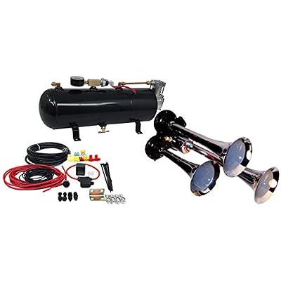 3-Trumpet Train Air Horn Kit -110 PSI Air System 150dB