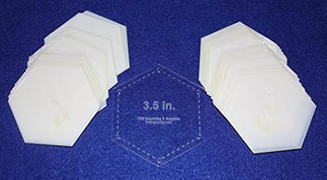 Mylar 3 1/2 Inch Hexagon 51 Piece Set - Quilting/Sewing Templates