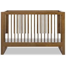 Namesake Nantucket 3-in-1 Convertible Crib with Toddler Bed Conversion Kit in Natural Walnut, Greenguard Gold Certified