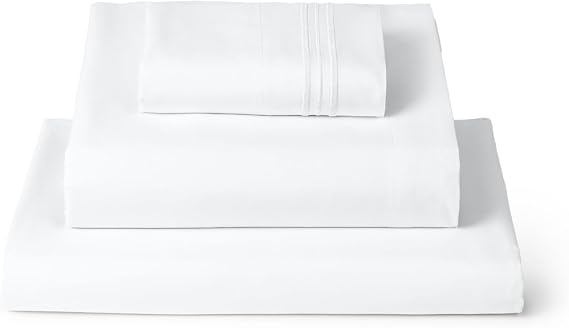 Mellanni Iconic 3-Piece, Ultra Soft Sheet Set (Twin, White)