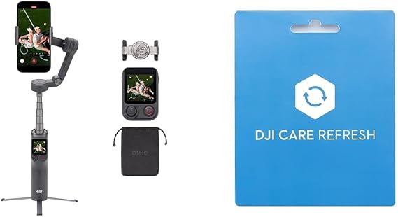 DJI Osmo Mobile 8P Standard Combo + DJI Osmo Mobile 8P Care 2 Year Extended Premium Support Smartphone Gimbal for iPhone & Android, Remote Control, Native Tracking, Built-in Extension Rod & Tripod