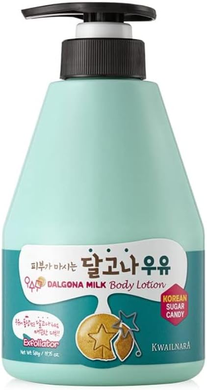 KWAILNARA Dalgona Milk Exfoliating Body Lotion 560g | Gentle Exfoliation and Moisturizing Skincare for Soft, Smooth Skin