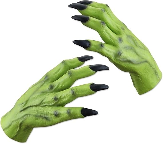 AICKER Monster Hand Gloves for Adults Stretch Gloves Zombie Gloves for Teens Dress Cosplay Christmas Halloween Gifts