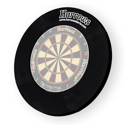 Harrows Dart Board Surround Ring I Dartboard Surround 4pcs I Easy Assembly Dart Surround I Wall Protector Extra 720mm Protection I Double Side for Long Life