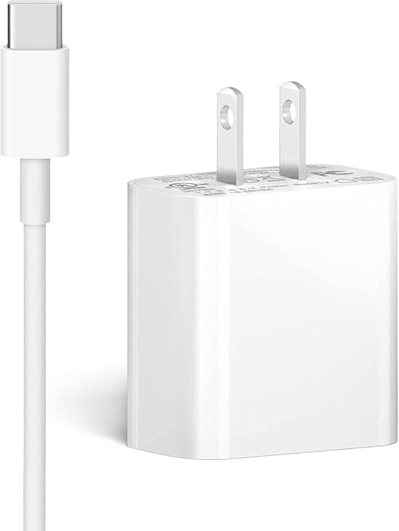 USB-C Charging Rapidly Fast USB C Fast Wall Charger for Xiaomi Poco M4 Pro 5G and Other Pixel Devices (18W 3A PD Power Adapter + Extra Long 6.6 Foot USB-C, C-C Cable)