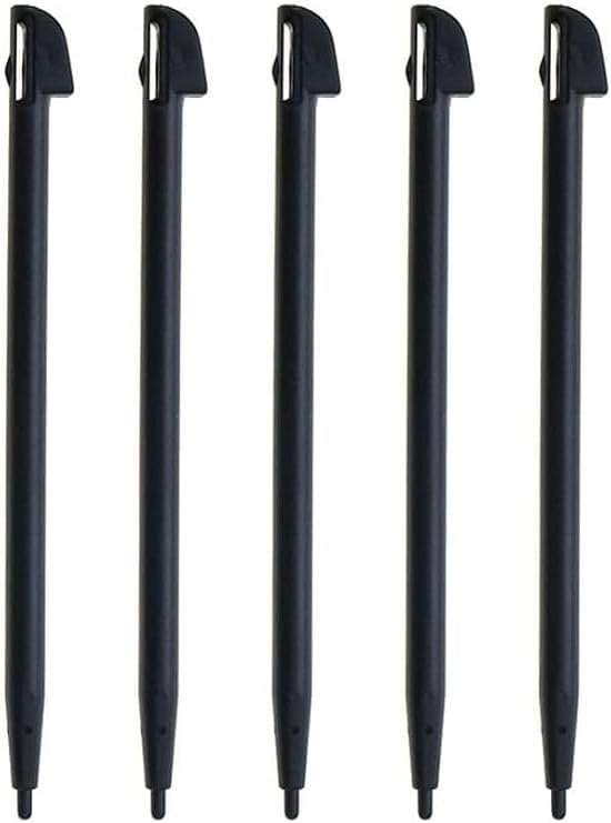 5PCS Plastic Touchpen Touch Stylus Pen for WIIU Wii U Gamepad Touch Pen (Black)