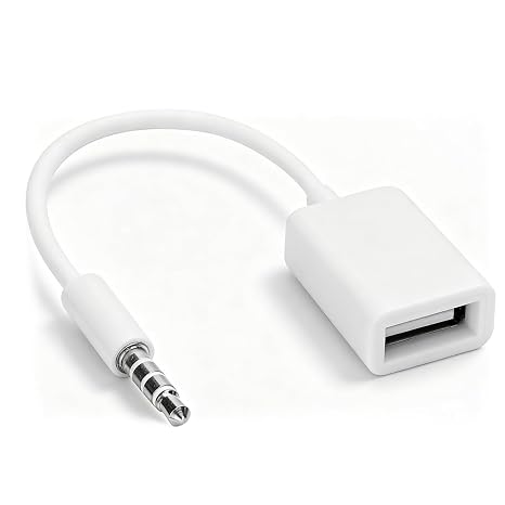 TROUVAILLE 3.5mm Jack to USB Cable, USB to Aux Audio Adapter, Male Aux Audio Jack Plug to USB 2.0 Female Converter Cable Cord Converter Cable