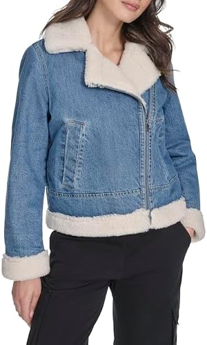 Levis Womens Denim Moto With Sherpa Lining