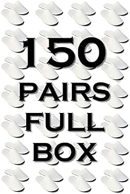 150 Pairs Fabric Packed Disposable Hotel Slippers for Airbnb Spa Salon Party Wedding Guests - Fits up to Adult US Men 10 Size & Women 11