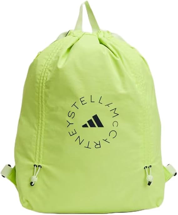 adidas BY STELLA MCCARTNEY GYM SACK, Bahia Glow/Utility Black, Dimensions: 5.5" x 17.75" x 18.50", Volume: 25 L
