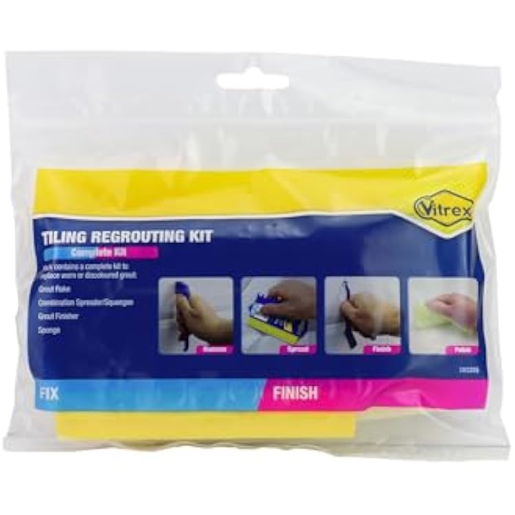 ICHINEN MTM Vitrex 10 2285 Tile Re-Grouting Kit - Red - Traditional - Tile Grout - Paste - Water Resistant - Cement - 1 Count