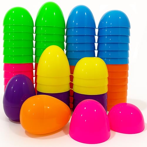 30Pcs Colorful Easter Eggs 2.76 | Bright Fillable Plastic Eggs for Easter Egg Hunt, Party Favors, Classroom Rewards & Spring Baskets