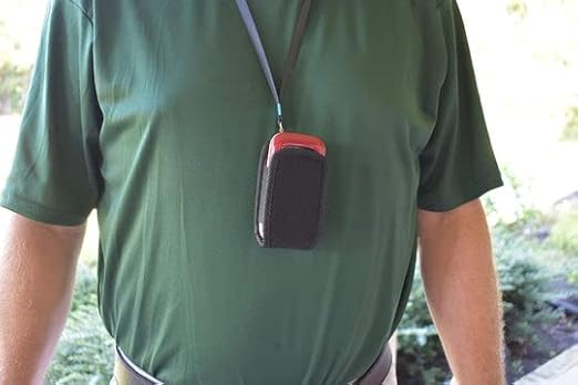 Around the Neck Hanging Open Top Case with Safety Lanyard fits Lively Flip2, Jitterbug Flip2, Jitterbug Flip Phone