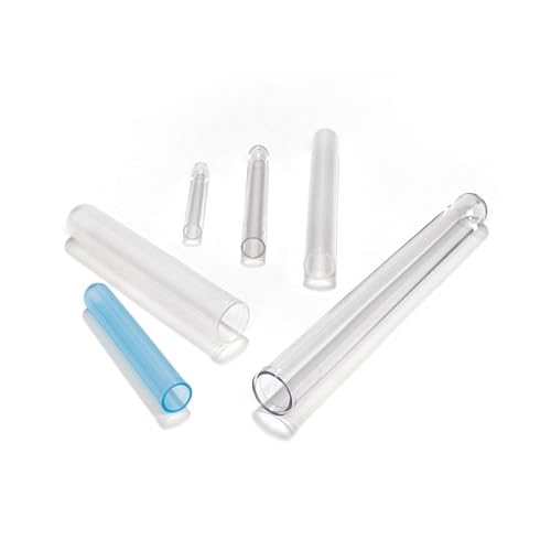 Caplugs Evergreen 214-2367-R30 TT Series General Purpose Test Tubes, 12mm D x 50mm H, 5.0 mL, Polypropylene, Laboratory Testing, Clarity, Mild Acid, Transparent, Red, Pack of 250 99192936