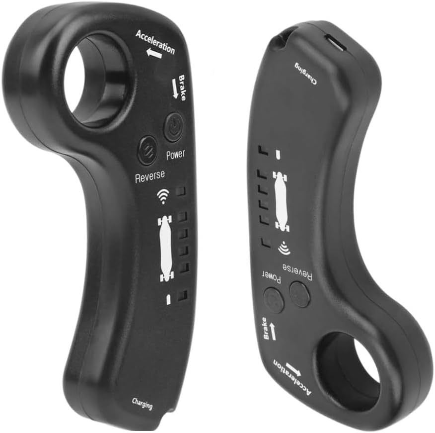 Electric Skateboard Remote, Adjustable Speed Braking Skateboard Remote Replacement, LED Power/Modes Indicator, TypeC Charging, Suitable for Smart Four Wheel Double Drive Electric Scooter