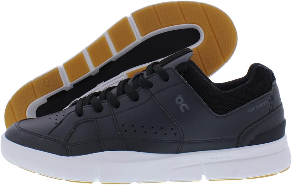 On Women's The Roger Clubhouse Sneakers, Black/White-black, 7.5 UK