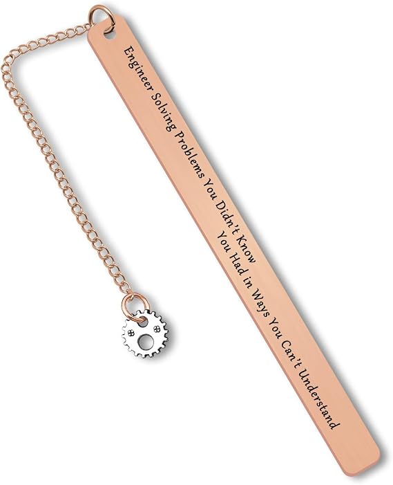 Gifts for Engineer Metal Bookmark Mechanical Engineer Design Engineering Gear Gift Engineering Student School Graduation Gifts Professionals Electrical Software Gift