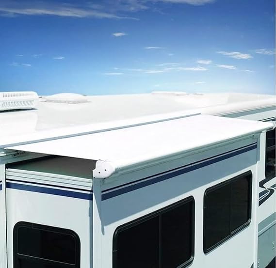 Slideout Topper Awning Replacement Fabric Cut to Fit (192", White)