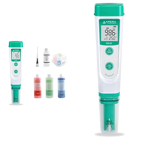 APERA INSTRUMENTS AI209-T Value Series PH20 pH Tester Combo Kit & AI213 Value Series TDS20 Waterproof TDS Pocket Tester kit, Accuracy: 1% F.S, 2-Point Auto. Calibration