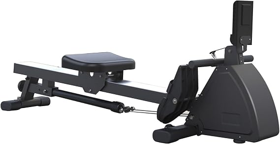 Hydralic Rowing Machine Folding Full Motion Rower With LCD Monitor Adjustable Resistance For Home Use 330lbs Weight Capacity