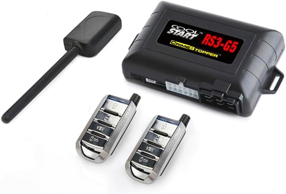 CrimeStopper RS3-G5 Cool-Start 1-Way 4-Button Remote-Start & Keyless-Entry System