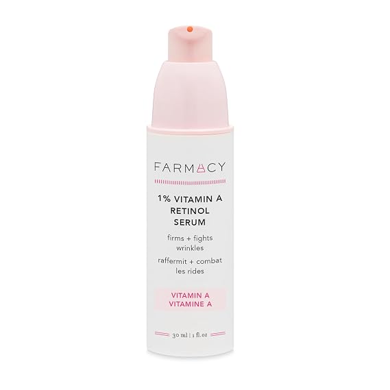 Farmacy Retinol Serum for Face - 1% Vitamin A Anti Aging - Resurfacing Wrinkle Formulated with Encapsulated Retinol + Ceramide NP to Prevent Moisture Loss + Replenish Skin Barrier (30ml)