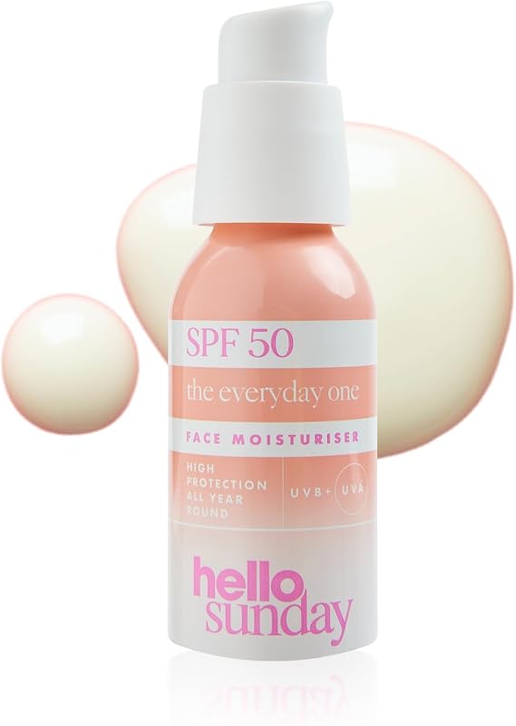 Hello Sunday The Everyday One Face Moisturiser 50ml | SPF 50 Hydrating Daily Cream | Winter Skincare Protection & Gifting Idea