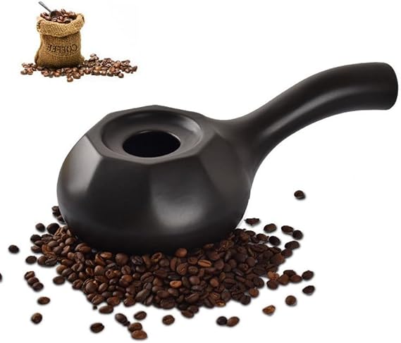 Ceramic Coffee Roaster Machine for Home Use,Handy Coffee Bean Roaster with Extended Handle,Coffee Baking Tool for DIY Kitchen Baking Coffee, Beans, Tea, Grains