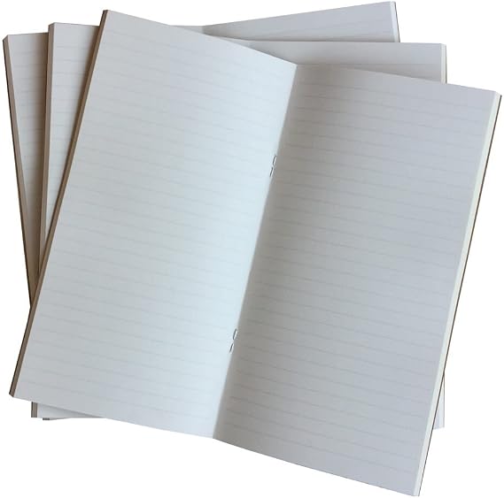 newestor Travelers Notebook Inserts - Lined Refills for Standard Size Travelers Notebook, Set of 3, Total 192 Pages, 8.25 x 4.25 Inches