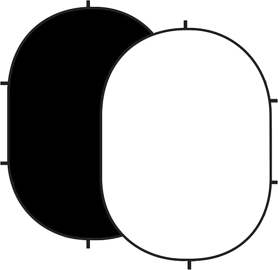 Kate Collapsible Backdrop White Black Self Tape Pop Up Background