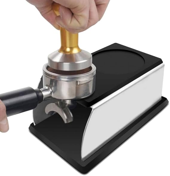 Regun Tamper Station 58 mm Black Stainless Steel Espresso Portafilter