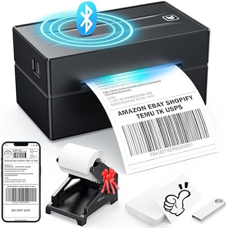 Thermal Label Printer - 4x6 Shipping Label Printer for Windows, Mac, Android, iPhone - Ideal for USPS,eBay, Shopify Shipping