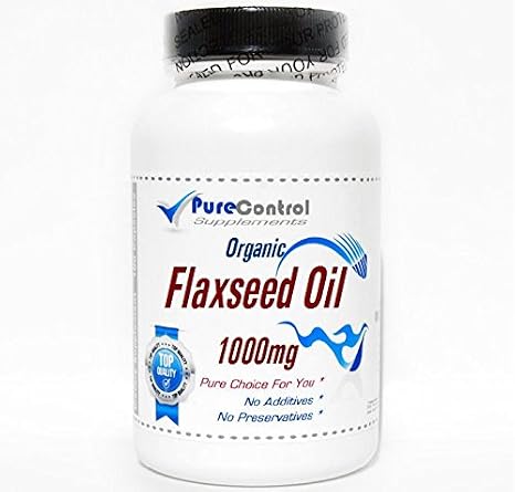 Organic Flaxseed Oil (Emulsified Dry) 1000mg // 100 Capsules // Pure // by PureControl Supplements