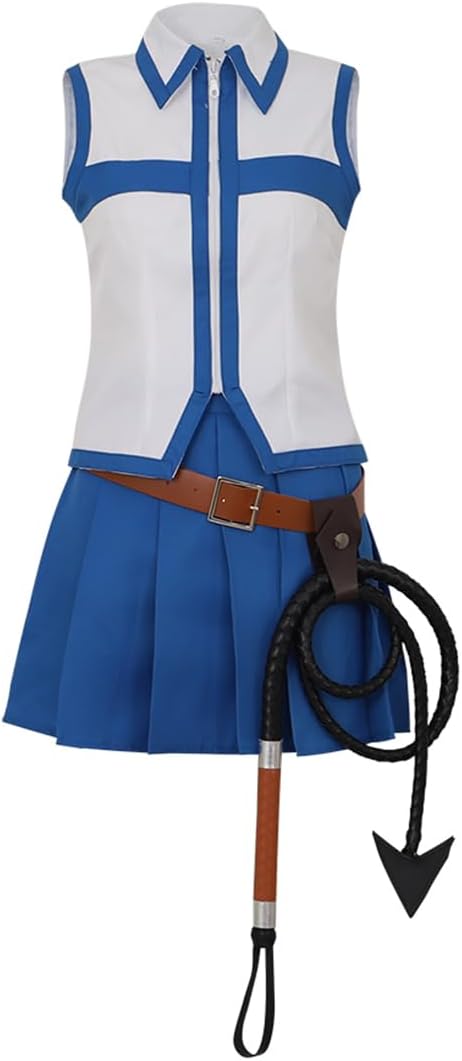 Women Cosplay Costume Dress with Belt and Whip