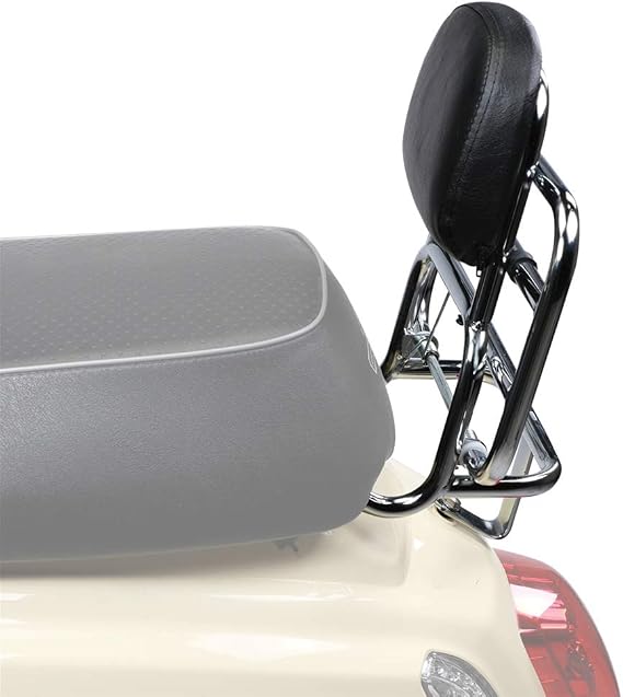 Prima Rear Rack (Backrest,Chrome); Buddy Kick