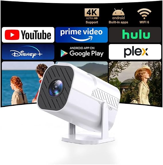 Built-in APPS & Electric Focusing Mini Projector With Wifi And Bluetooth