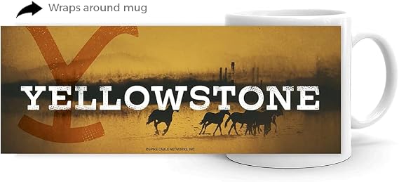 PARAMOUNT NETWORK Yellowstone Dutton Ranch Logo White Mug- Officially Licensed