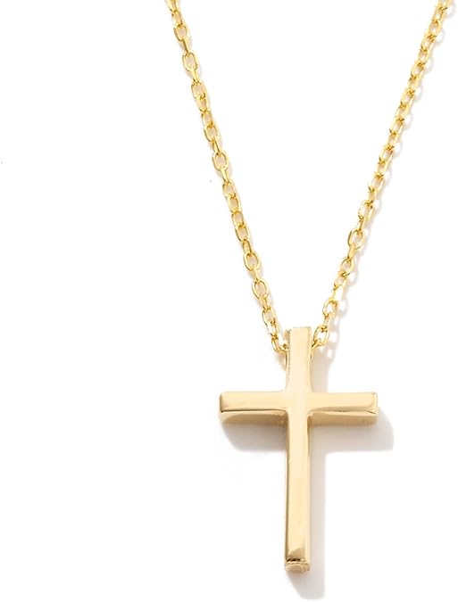 Gelin Dainty Cross Necklace 10K Solid Gold