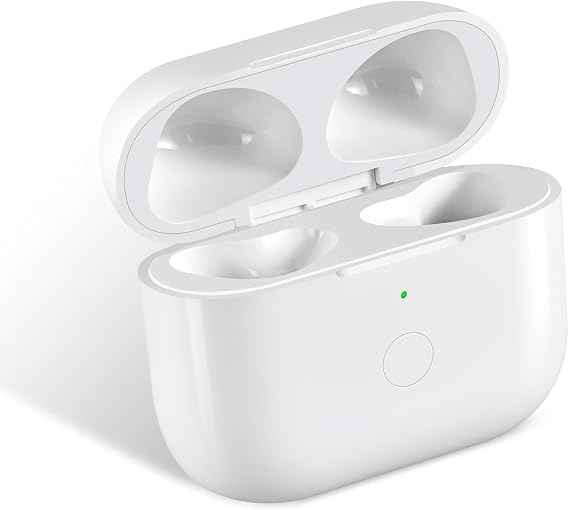 Wireless Charging Case Compatible with AirPod 3rd Generation, Air Pod 3 Charger Case Replacement with Bluetooth Pairing Sync Button,Without Earbuds,White
