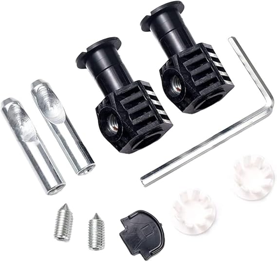 Toilet Fixing Kit Universal Fixing Screws Set for Wall-Mounted Toilet Stainless Steel Fixing Hinges Oilet Lid Screws Easy to Use Black