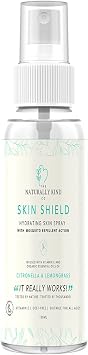 Skin Shield Mosquito Repellent & Hydrating Spray for People and Kids   Citronella & Lemongrass   DEET-Free Natural Bug Spray for Body   100ml